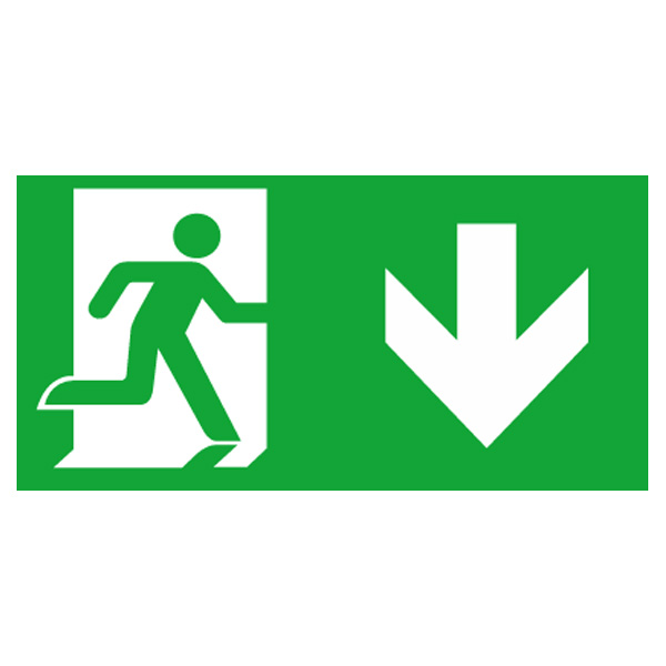 Down Legend for the Spectrum Endure Anti-Ligature Exit Sign